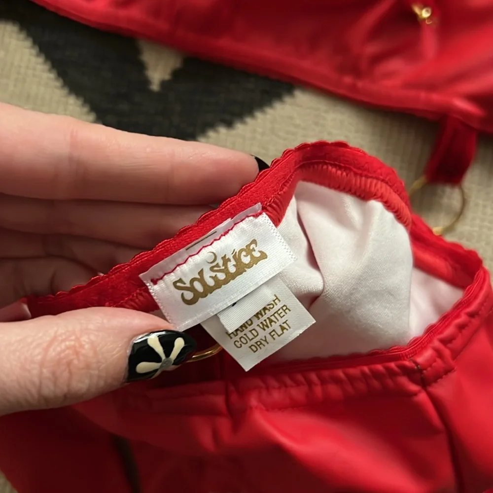 Solstice Intimates Red Strappy Paramour Set - Picture 8 of 11